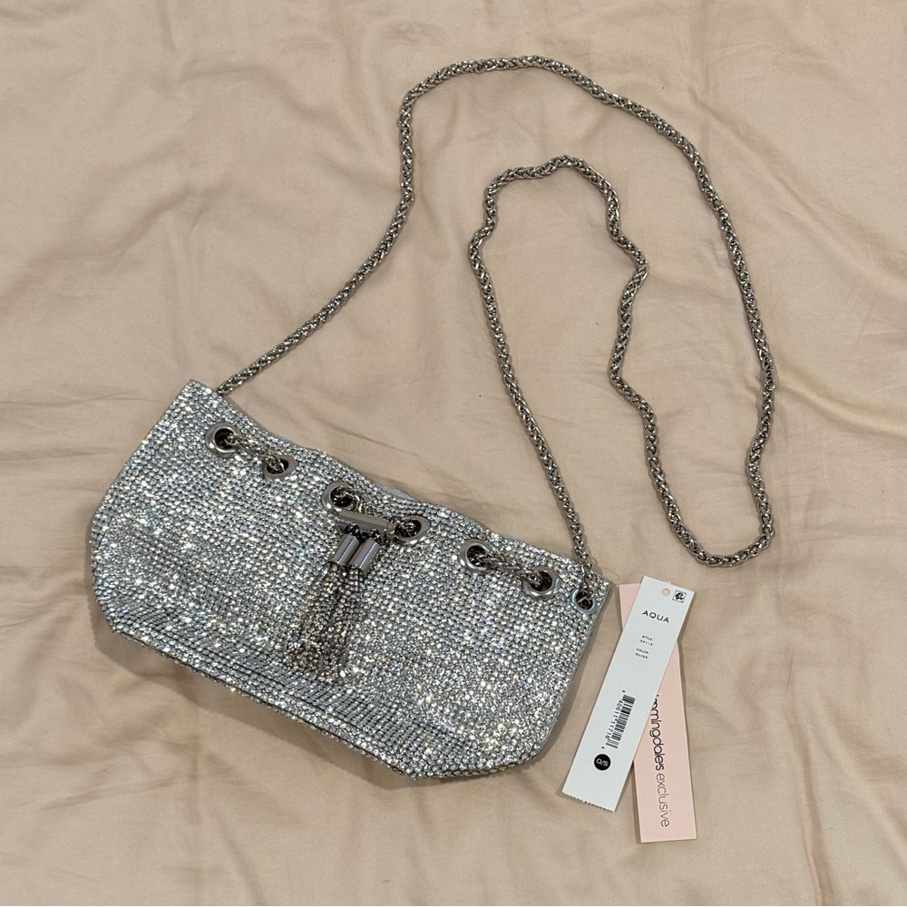 Silver Crystal Sparkly Bag